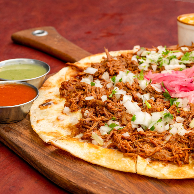 Quesa-Birria Pizza La Chingada Cocina Mexicana 110 E Pennington Downtown Tucson